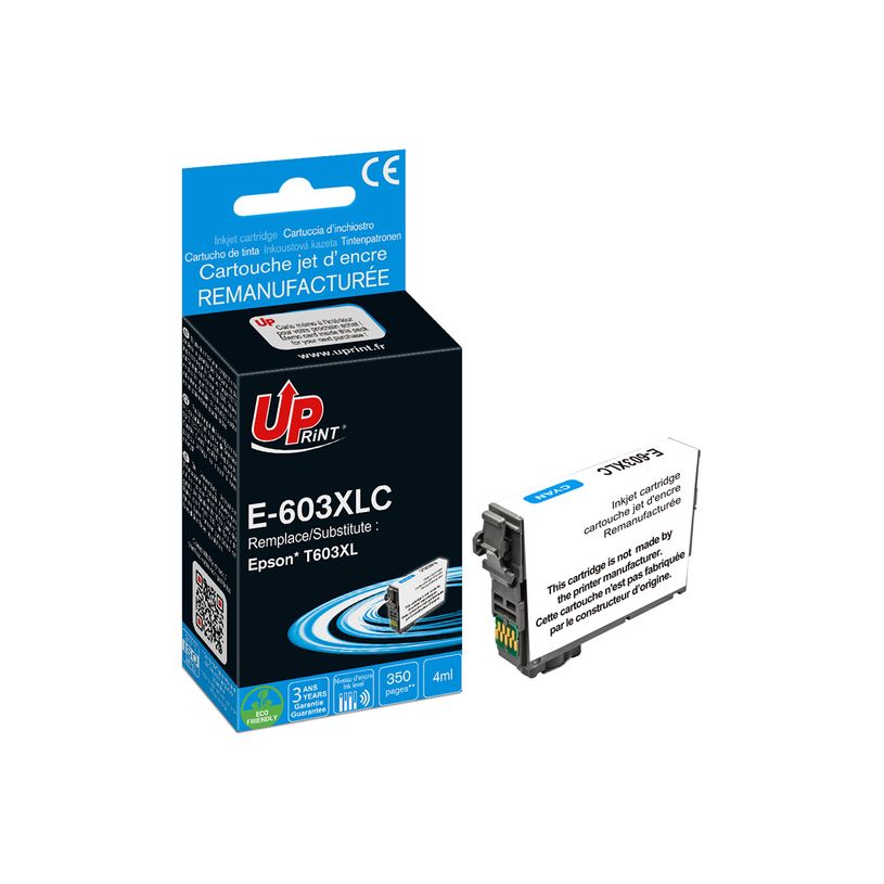 3584770904982-Cartouche remanufacturée Epson 603XL Etoile de mer - cyan - Uprint--2