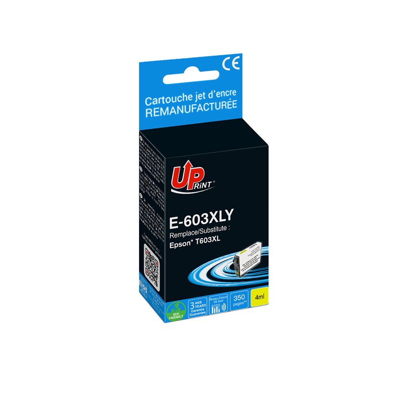 3584770904500-Cartouche remanufacturée Epson 603XL Etoile de mer - jaune - Uprint--0