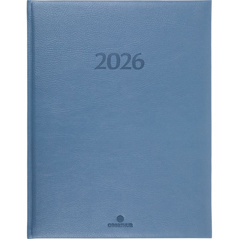 3664447206080-Agenda London - 1 semaine sur 2 pages - 22 x 28 cm - gris - Oberthur--0