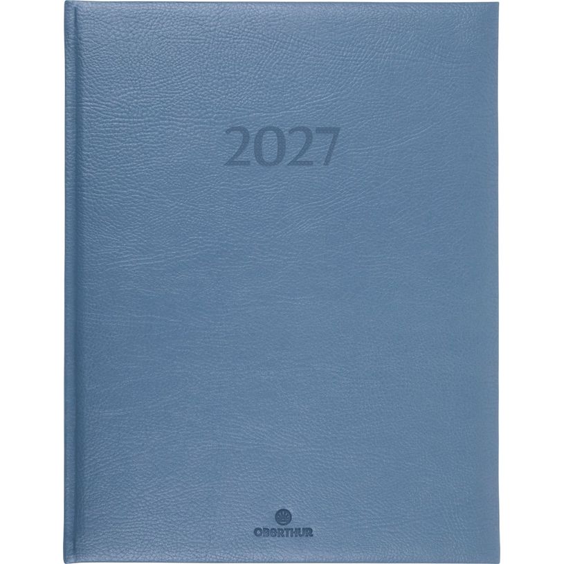 3664447231945-Agenda London - 1 semaine sur 2 pages - 22 x 28 cm - gris - Oberthur--0