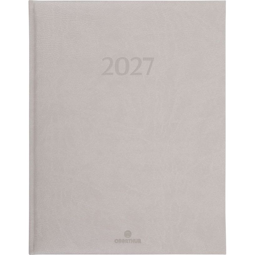 3664447231952-Agenda London - 1 semaine sur 2 pages - 22 x 28 cm - gris clair - Oberthur--0