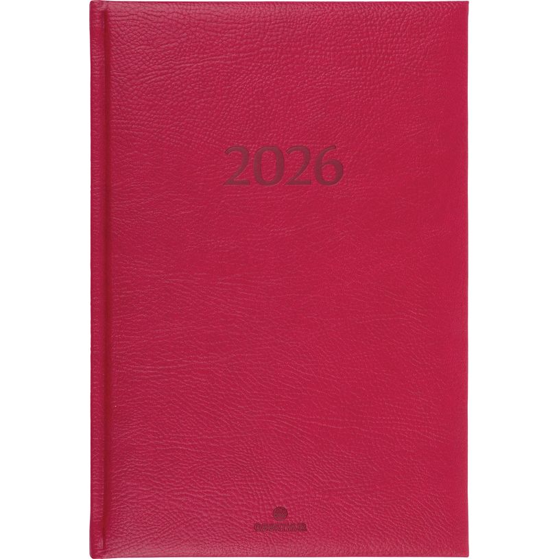 3664447206110-Agenda London - 1 semaine sur 2 pages - 17 x 24,5 cm - rouge - Oberthur--0