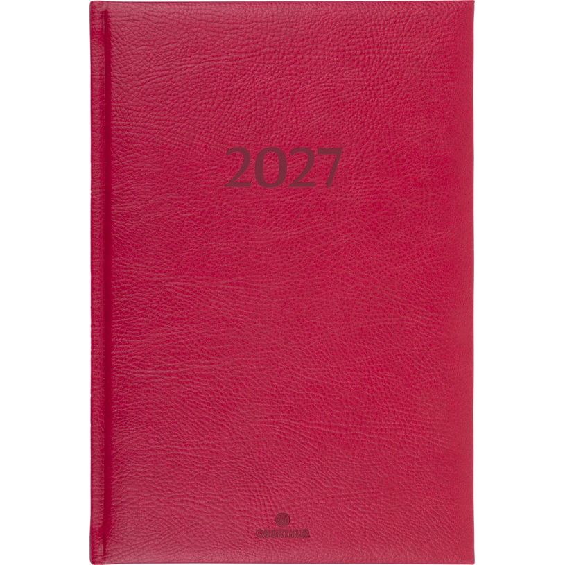 3664447231976-Agenda London - 1 semaine sur 2 pages - 17 x 24,5 cm - rouge - Oberthur--0