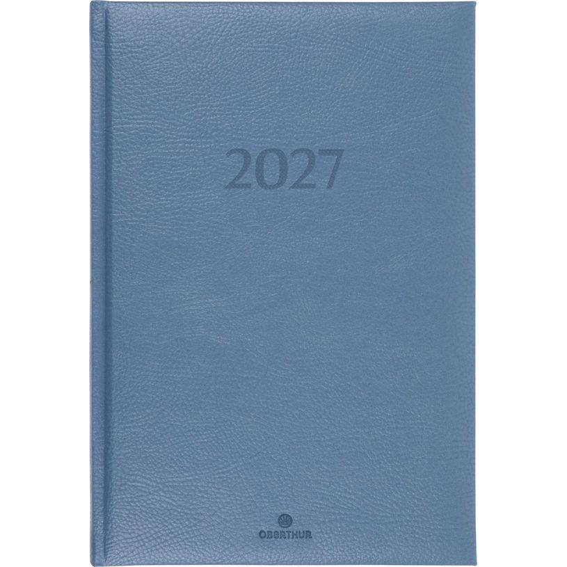 3664447231983-Agenda London - 1 semaine sur 2 pages - 17 x 24,5 cm - gris - Oberthur--0
