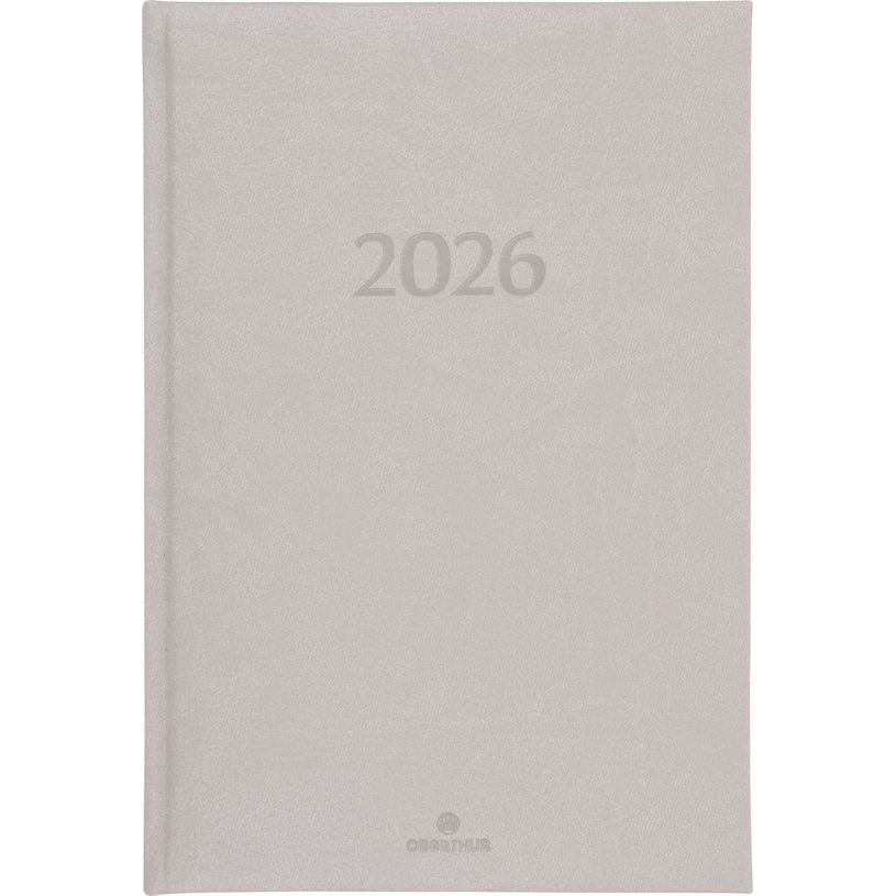 3664447206134-Agenda London - 1 semaine sur 2 pages - 17 x 24,5 cm - beige - Oberthur--0