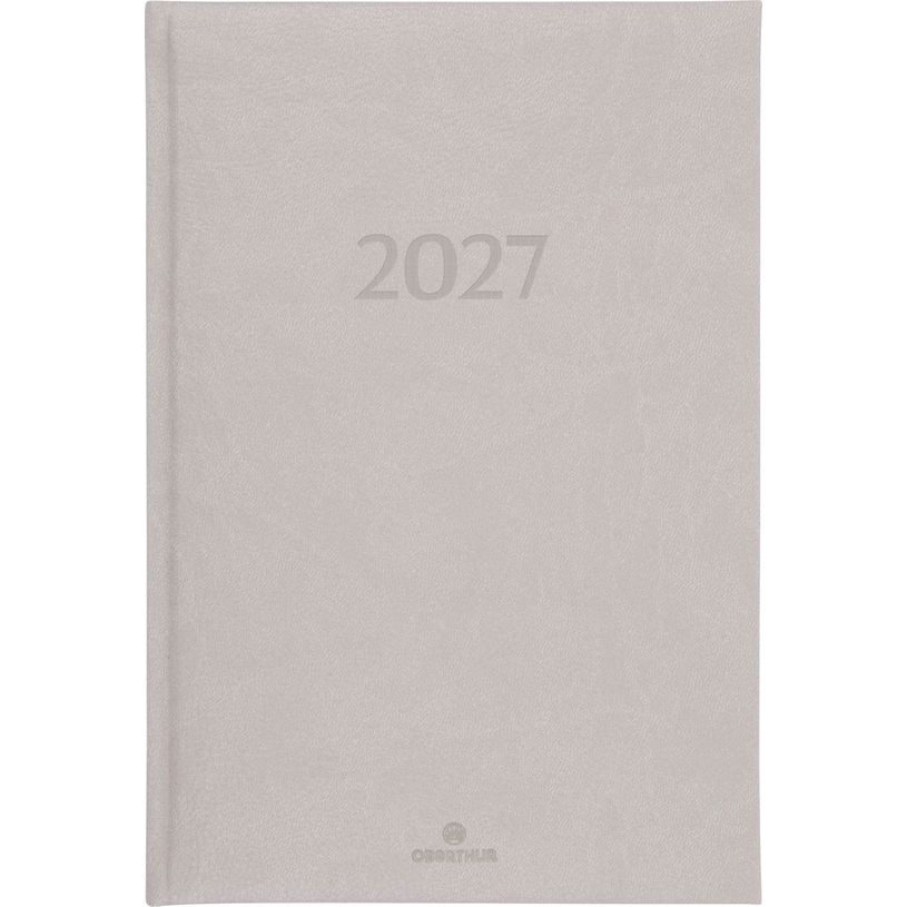 3664447231990-Agenda London - 1 semaine sur 2 pages - 17 x 24,5 cm - gris clair - Oberthur--0