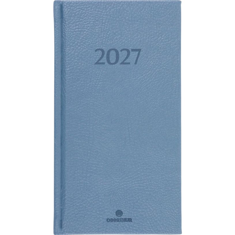 3664447232027-Agenda London - 1 semaine sur 2 pages - 9,5 x 17,5 cm - gris - Oberthur--0