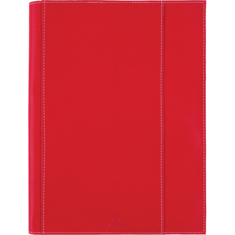3664447204345-Agenda à spirale Burgos - 1 semaine sur 2 pages - 22 x 28 cm - rouge - Oberthur--0