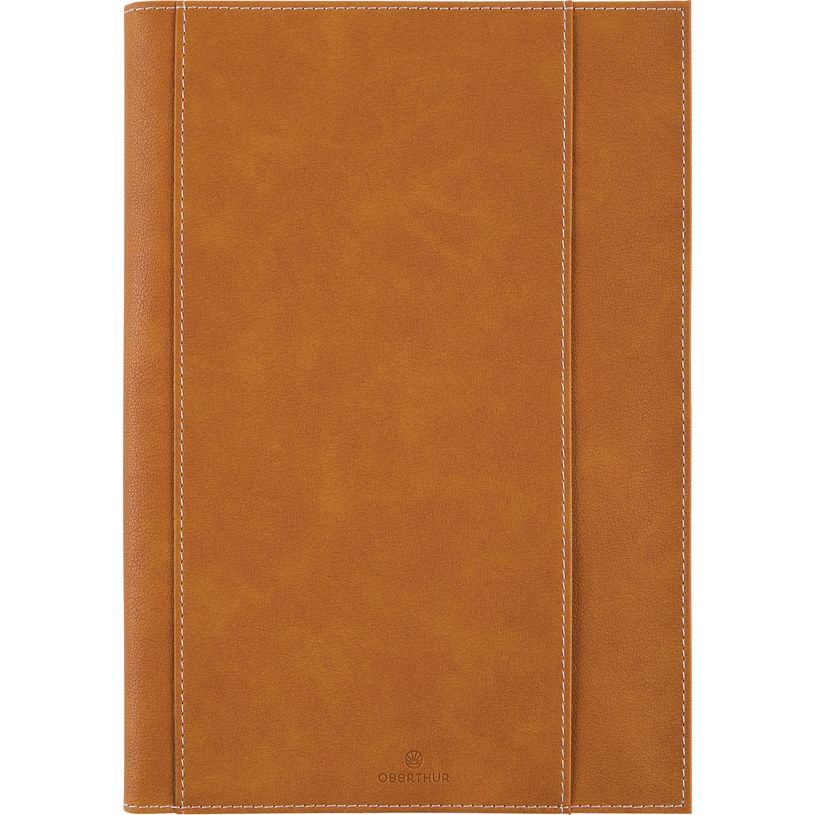 3664447204390-Agenda à spirale Burgos - 1 semaine sur 2 pages - 17 x 24,5 cm - camel - Oberthur--0