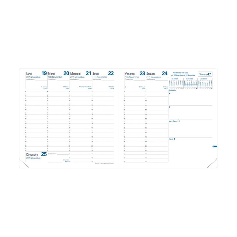 3371010511617-Quo Vadis Bloom - Agenda JAJ Executif - 2025 - semainier - standard / M - 160 x 160 mm - portrait - papier blanc - nature - fleurs - c-P_405187214_1-2