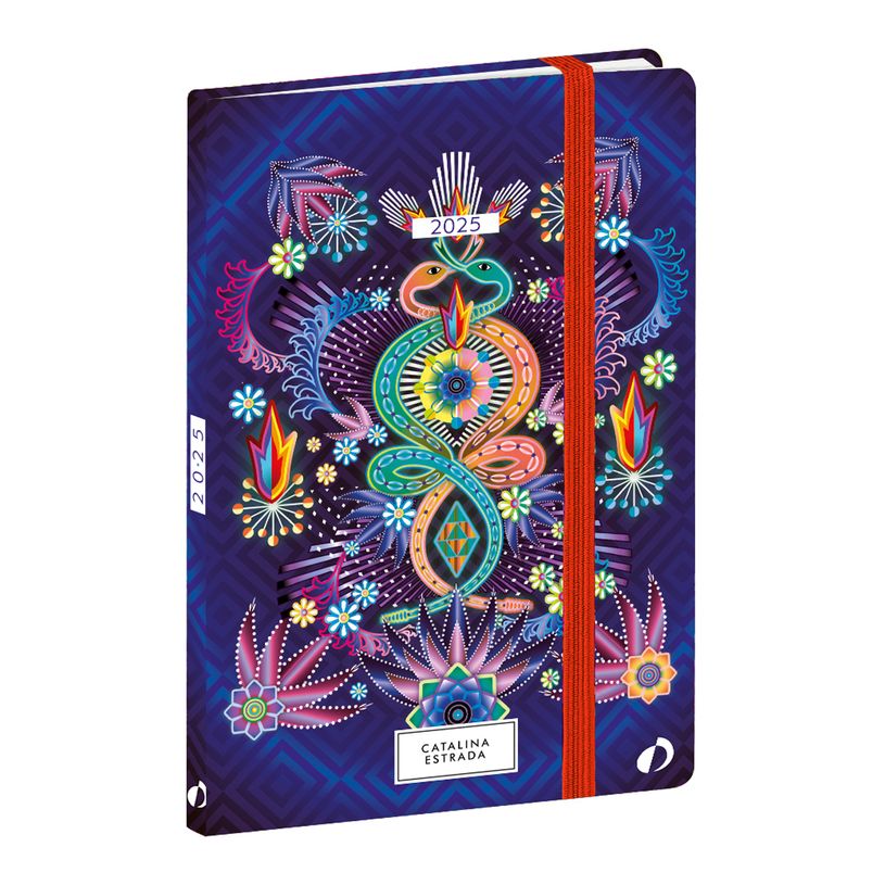 3371010513321-Quo Vadis Catalina Estrada - Agenda - 2025 - semainier - mini - 99.1 x 150 mm - portrait - papier blanc - nature - flowers - snake - -P_405187239_3-0
