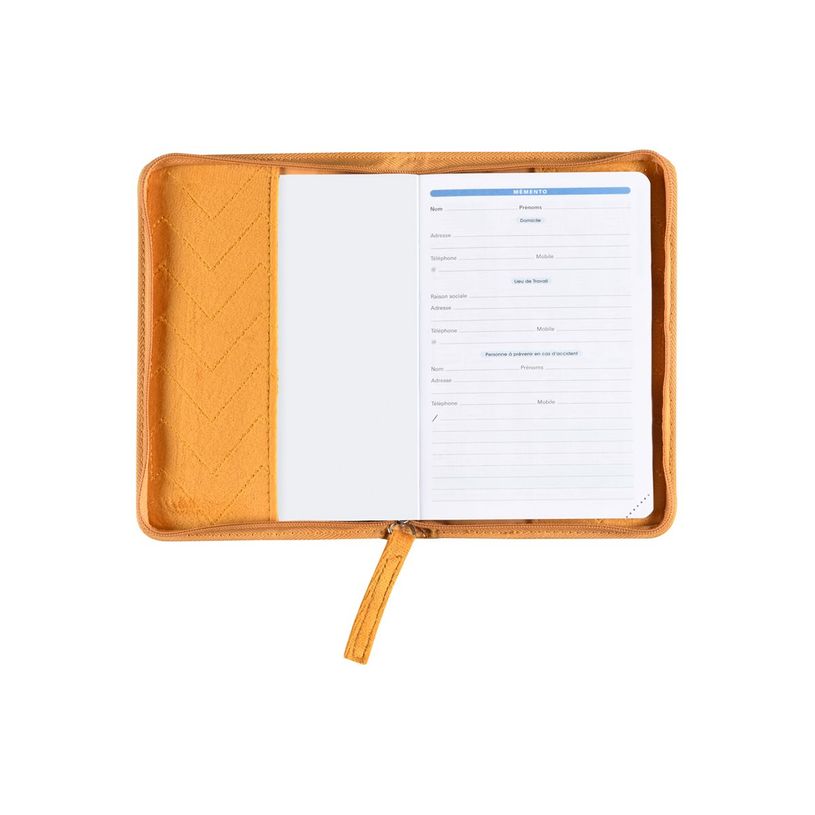 3371010509997-Quo Vadis - Agenda avec répertoire - Affaires - Semainier Planning - Français - Colette - Jaune - 14 mois de décembre à janvier - 10x15 cm - Papier Clairefontaine -P_405187250_1-5