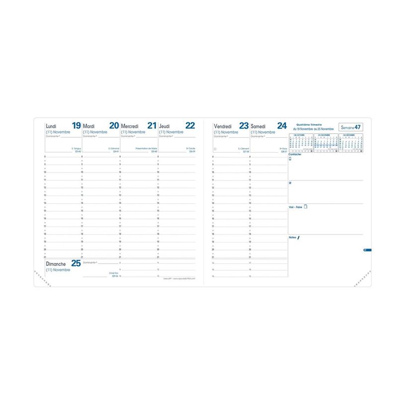 3371010509737-Quo Vadis Toscana - Agenda JAJ Executif - 2025 - semainier - standard / M - 160 x 160 mm - portrait - papier blanc - couleur unique - s-P_405187276_1-2