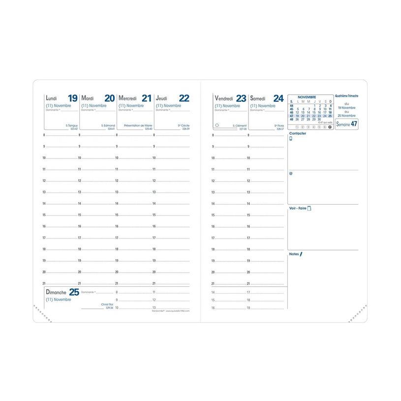 3371010509829-Quo Vadis Toscana Trip - Agenda - 2025 - semainier - mini - 90 x 125 mm - portrait - papier blanc - couleur unique - couvertu-P_405187279_2-2