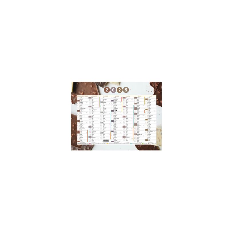 3147281603203-Calendrier rembordé 26,5x21 cm - 1 décor Sweet - Hamelin-P_405187300_1-0