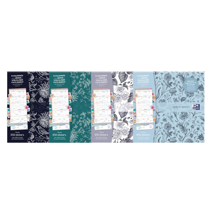 3147280295409-Calendrier Mensuel Oxford Romance - 1 mois sur 2 pages - 30x30 cm - disponible dans 4 déc-P_405187306_3-1