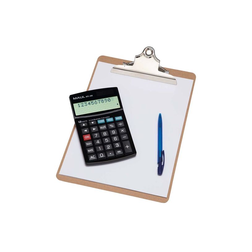 4002390085564-Calculatrice Maul MTL 600 - 12 chiffres - panneau solaire et pile - noir-P_405187372_1-2
