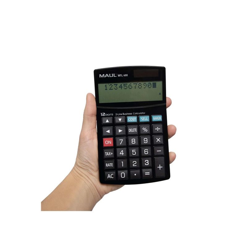 4002390085564-Calculatrice Maul MTL 600 - 12 chiffres - panneau solaire et pile - noir-P_405187372_5-3
