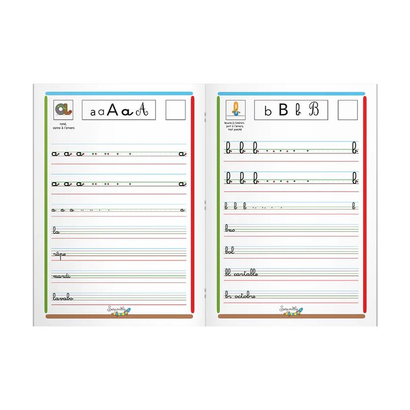 9791090155404-Serpodile GS/CP - Cahier d'écriture - reliure cousue - A4 - 32 pages-P_405187462_1-1