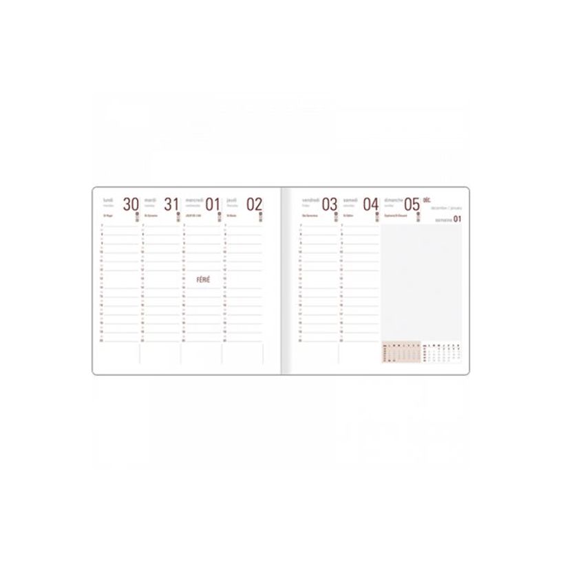 3664447205953-Agenda Flex - 1 semaine sur 2 pages - 16 x 16 cm - lilas - Oberthur-P_405187961_1-2