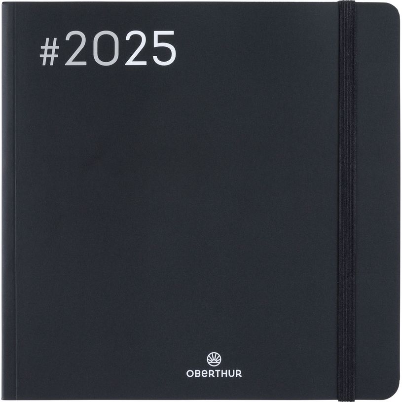 3664447180823-Agenda Flex - 1 semaine sur 2 pages - 16 x 16 cm - noir - Oberthur-P_405187963_1-0