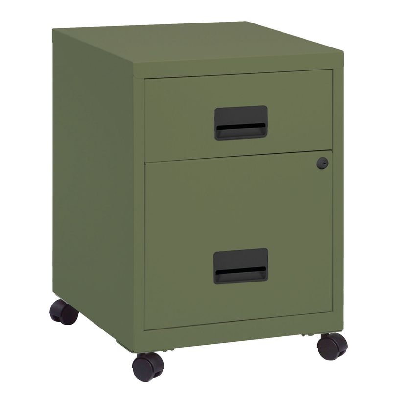 3219090950356-Caisson mobile - 2 tiroirs - kaki--0