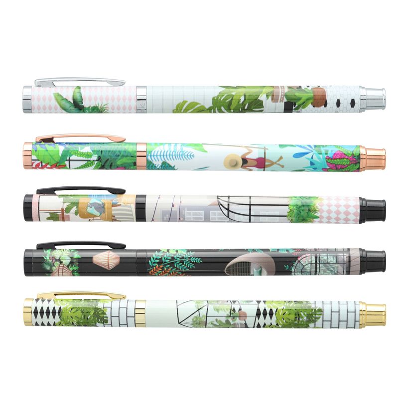 3173740251210-Rollink métal INK "Botanique" 5 designs assortis --0