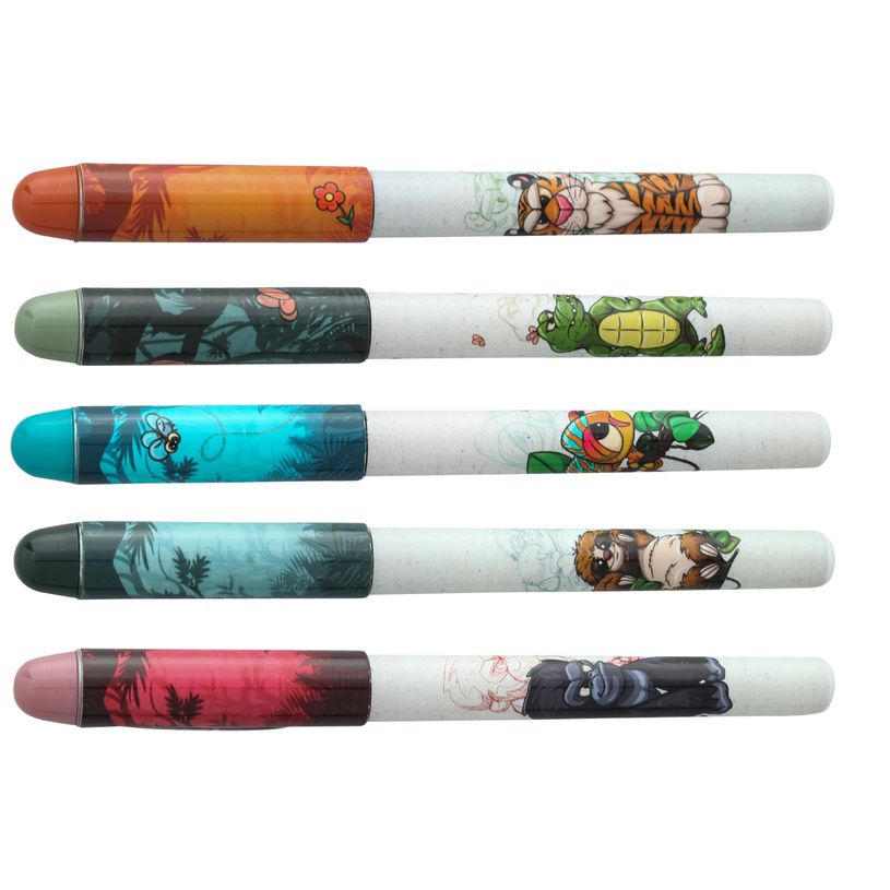 3173740251135-Plumink plastique INK "Jungle Gang" 5 designs assortis --0