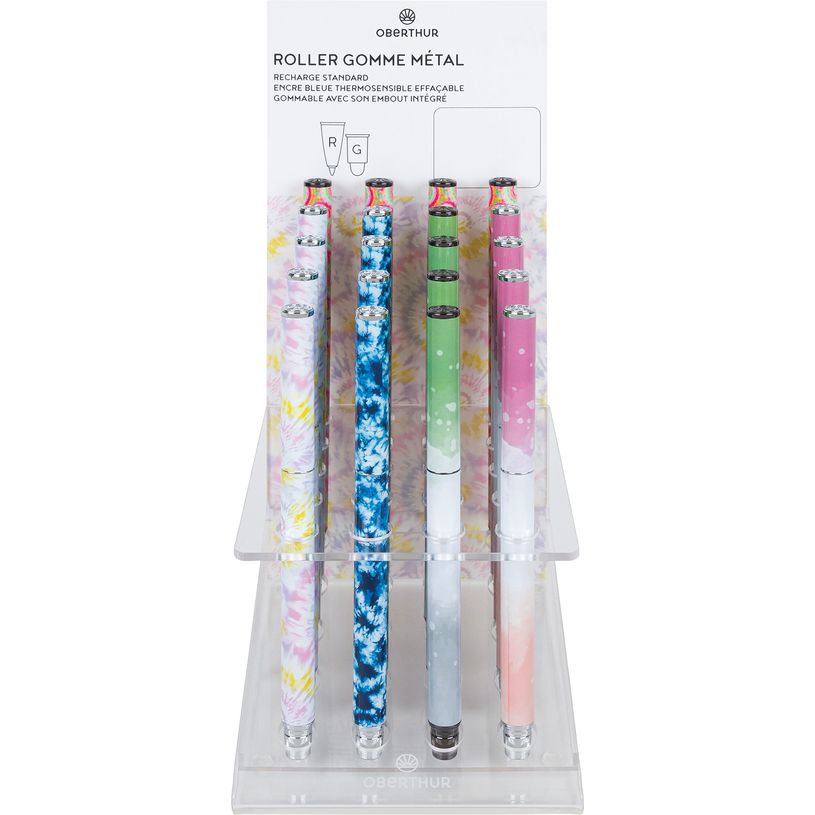 3664447169941-Stylo roller a cartouche Nuance - 5 decors assortis - Oberthur--0