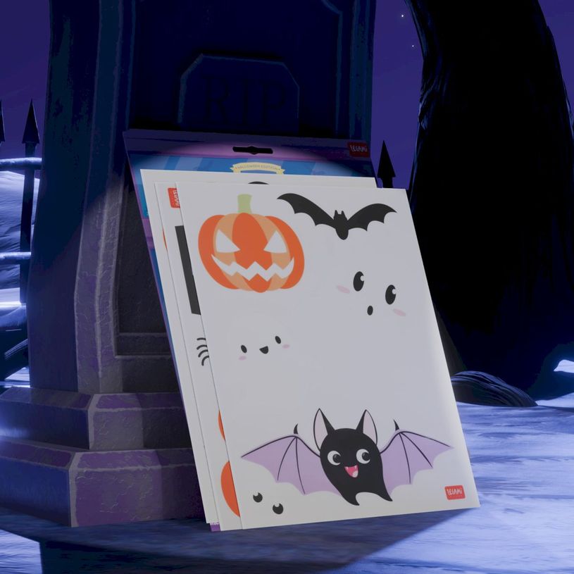 8052694019983-Legami - Set de 35 autocollants électrostatiques pour fenêtre - Halloween--3
