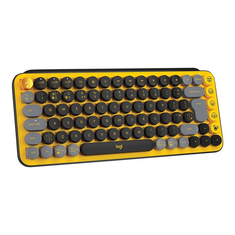 5099206101142-Logitech POP Keys - Clavier - sans fil - Bluetooth LE, Bluetooth 5.1 - Français - Brown --P_405188010_2-0
