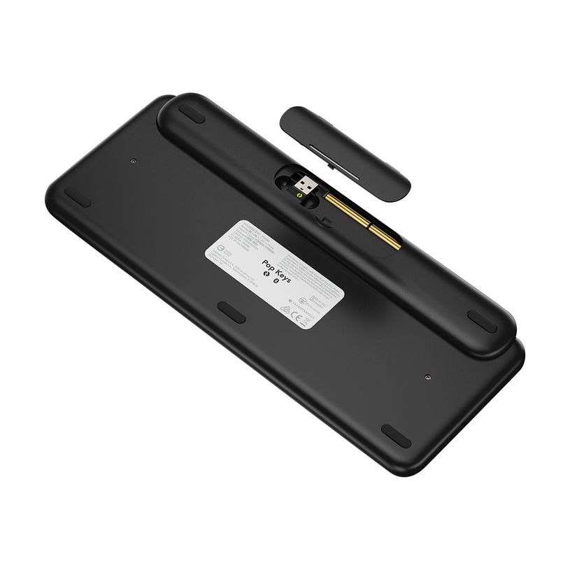 5099206101142-Logitech POP Keys - Clavier - sans fil - Bluetooth LE, Bluetooth 5.1 - Français - Brown --P_405188010_3-1