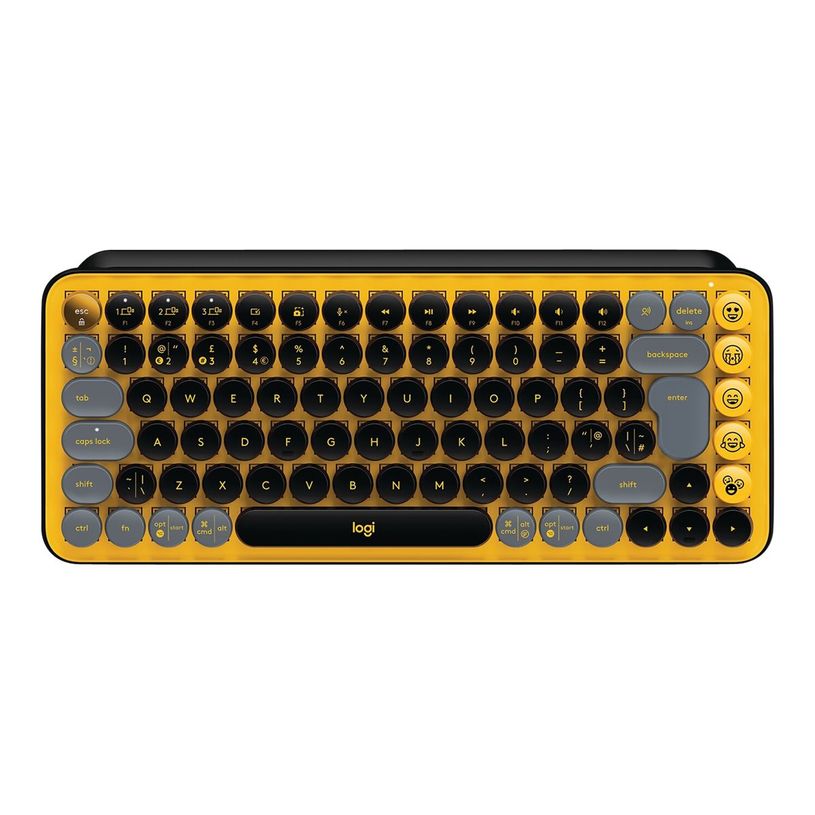 5099206101142-Logitech POP Keys - Clavier - sans fil - Bluetooth LE, Bluetooth 5.1 - Français - Brown --P_405188010_7-5