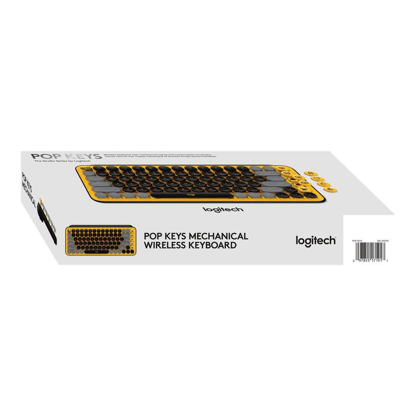 5099206101142-Logitech POP Keys - Clavier - sans fil - Bluetooth LE, Bluetooth 5.1 - Français - Brown --P_405188010_8-7