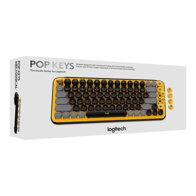 5099206101142-Logitech POP Keys - Clavier - sans fil - Bluetooth LE, Bluetooth 5.1 - Français - Brown --P_405188010_9-8
