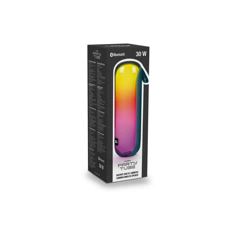3499550388404-BigBen PARTY TUBE - Mini enceinte Bluetooth - lumineuse - turquoise-P_405188366_1-1