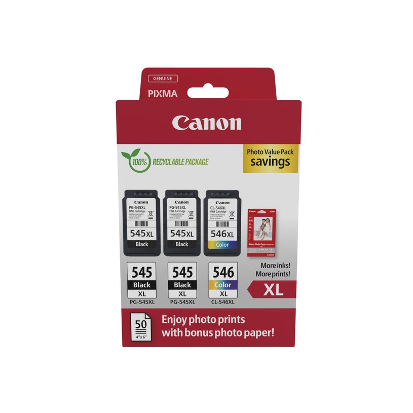 8714574680040-Canon PG-545XL/CL-546XL - Pack de 3 - noir x2, couleur (cyan, magenta, jaune) + pack photo-P_405188434_1-0
