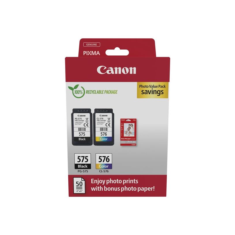 8714574679730-Canon PG-575/CL-576 - Pack de 2 - noir, couleur (cyan, magenta, jaune) + pack photo - cart-P_405188440_2-0