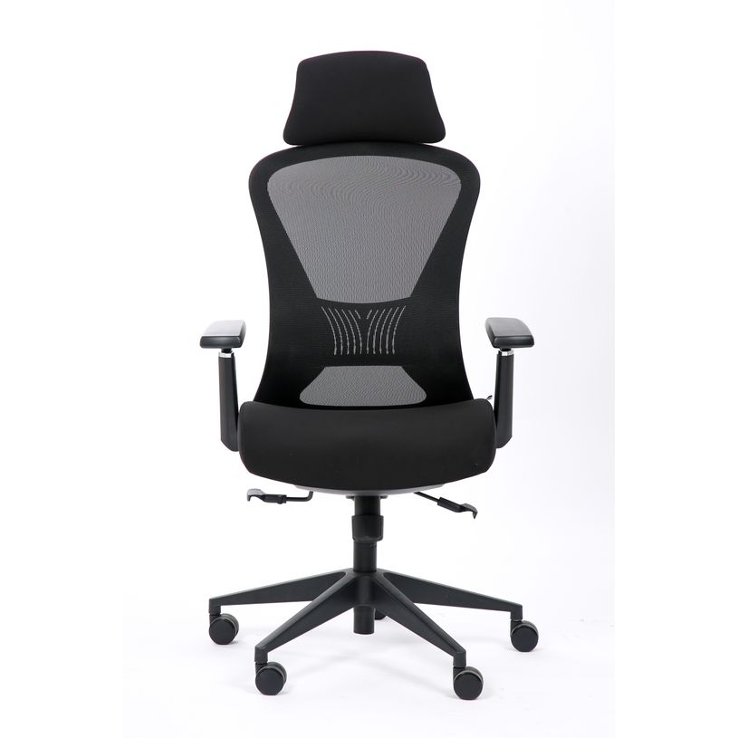 0404051884686-Fauteuil de bureau DESIGNER - Accoudoirs réglables - Appuie-tête - noir-P_405188468_2-1