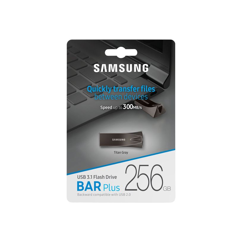 8801643230678-Samsung BAR Plus MUF-256BE4 - Clé USB 256 Go - USB 3.1 Gen 1 - gris-P_405188567_9-8