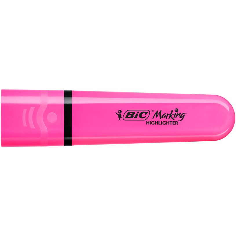 Lot De 10 Surligneurs OFFICER PRODUCTS - Rouge Fluorescent - Pointe Biseautée 1-5 Mm - Encre Non Toxique
