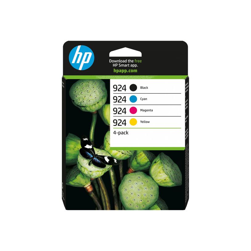 0199764688491-HP 924 - Pack de 4 - noir, jaune, cyan, magenta - cartouche d'encre originale (6C3Z1NE)-P_405188790_40-11