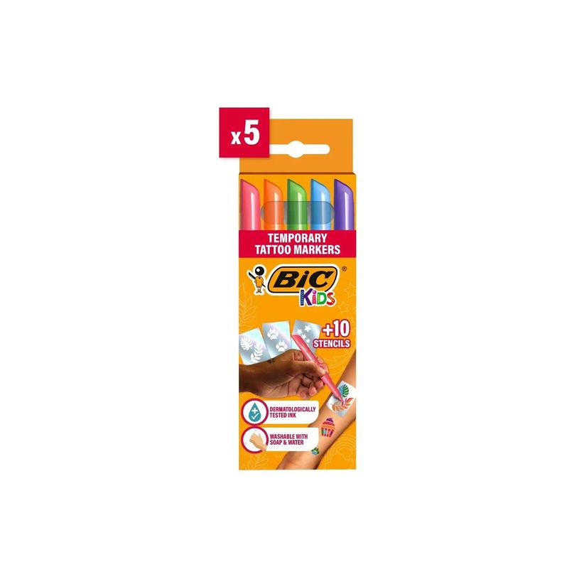 3086123737617-BIC KiDS Temporary Tattoo - Marqueur - non permanent - couleurs assorties-P_405188808_2-4