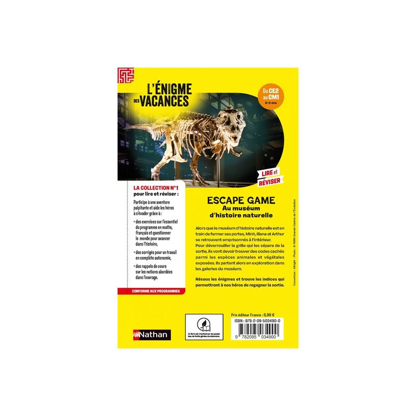 9782095014988-L'énigme des vacances - Escape game : Au muséum d'histoire naturelle - du CE2 au CM1-P_405188881_2-1