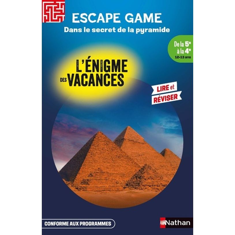 97802095029036-L'énigme des vacances - Escape game : Dans le secret de la pyramide - 5e à la 4e-P_405188890_1-0