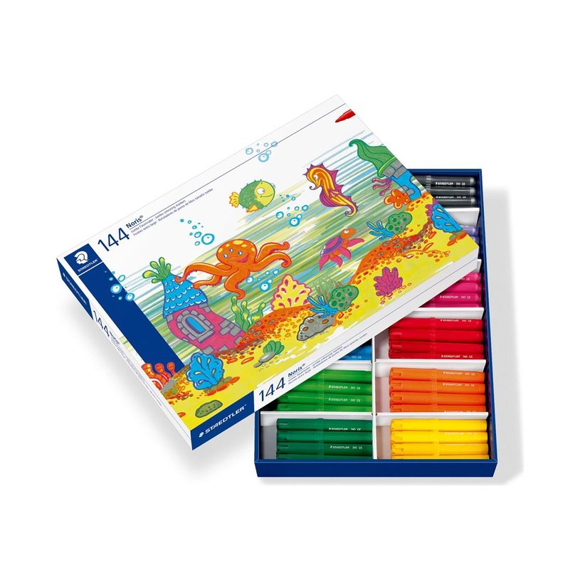 4007817012628-STAEDTLER Noris 340 - Feutre - non permanent - couleurs assorties - encre à l'eau - 3 mm -P_405188997_1-0