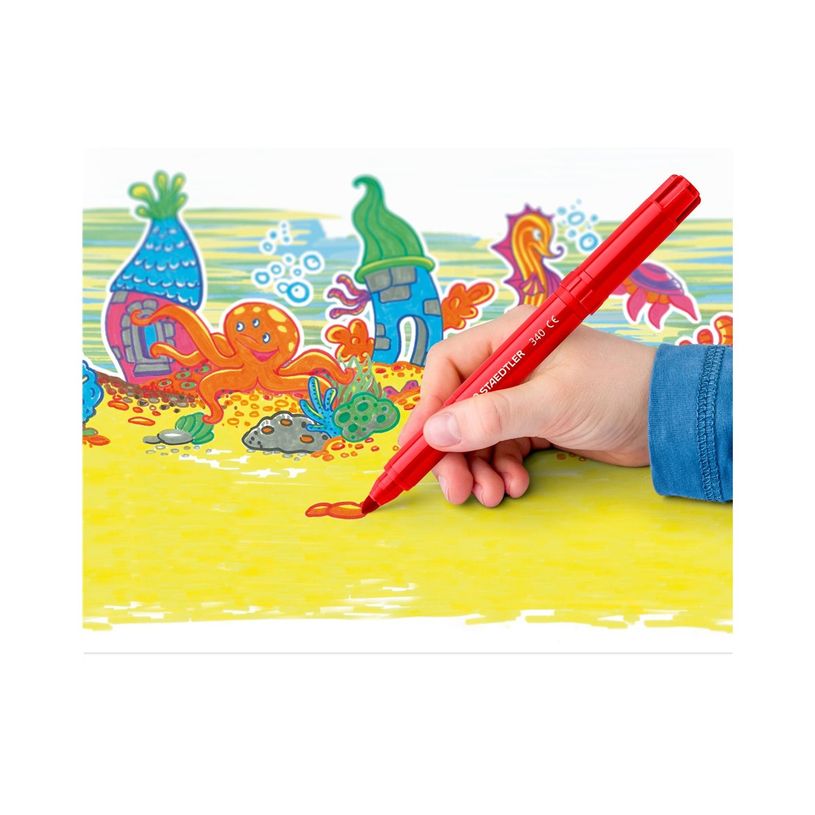 4007817012628-STAEDTLER Noris 340 - Feutre - non permanent - couleurs assorties - encre à l'eau - 3 mm -P_405188997_2-5