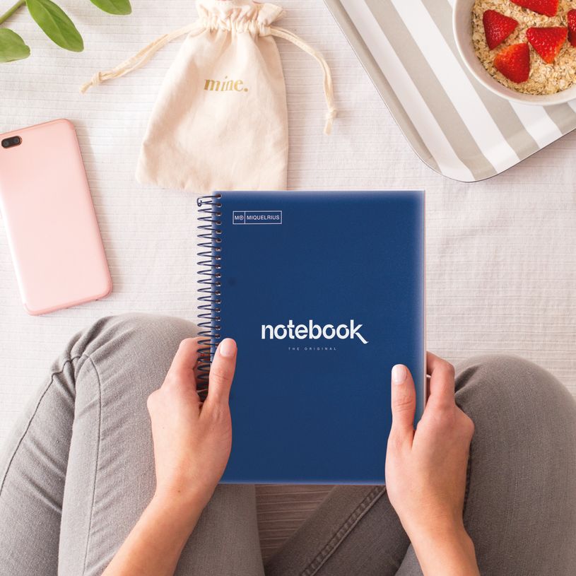 8422593499498-Notebook Emotions, Couverture souple, A5, lignes horizontales 7 mm, 120 feuilles de 5 couleurs, Miquelr--2