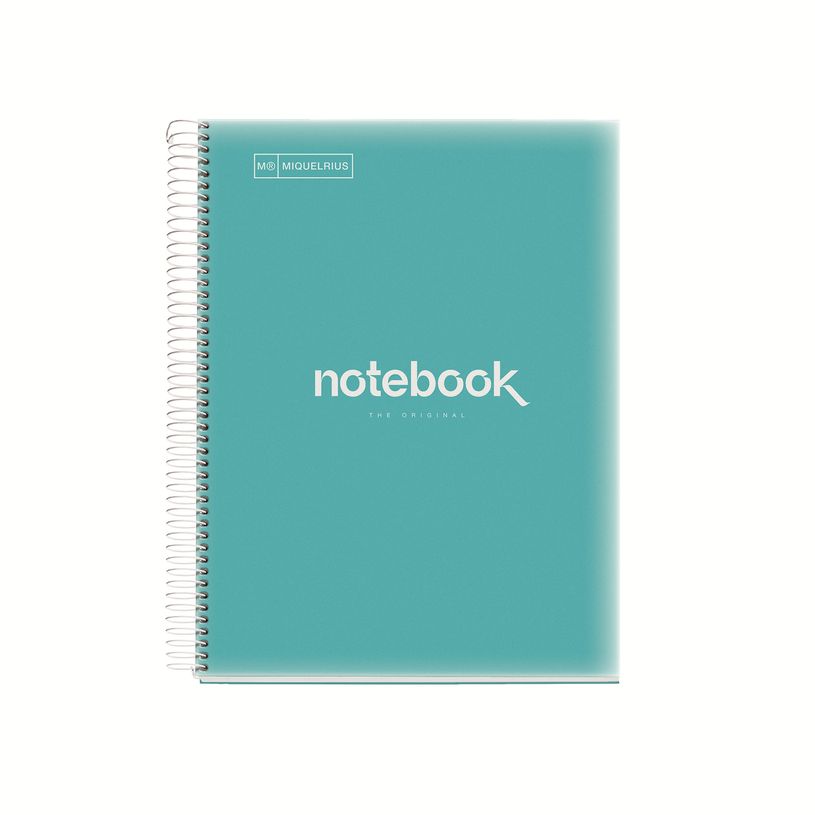 8422593021040-Notebook Emotions, Couverture souple, A4, séyès, 80 feuilles de 1 couleur, Miquelrius, Bleu Ciel.--0