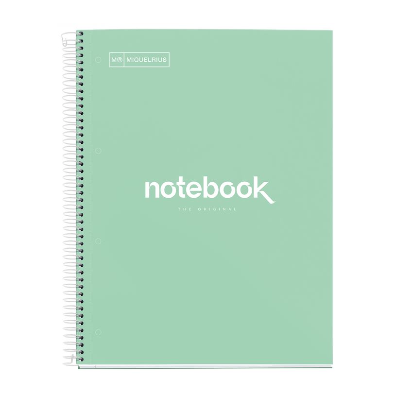 8422593467312-Notebook Emotions, Couverture rigide, A4, lignes horizontales 7 mm, 120 feuilles de 5 couleurs, Miquelr--0